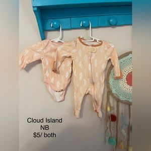 Cloud Island baby onesies